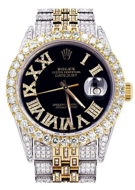 diamond ice rolex|black iced out Rolex.